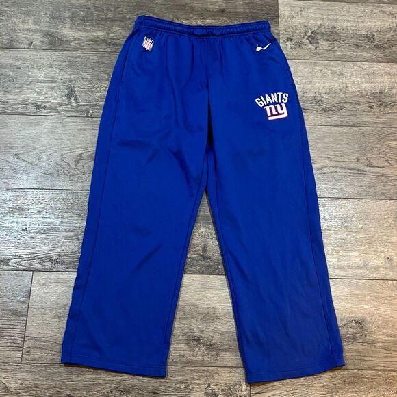 New York Giants Sweatpants XL Blue Nike Therma Fit NFL On Field - Men's XL - Picture 1 of 8